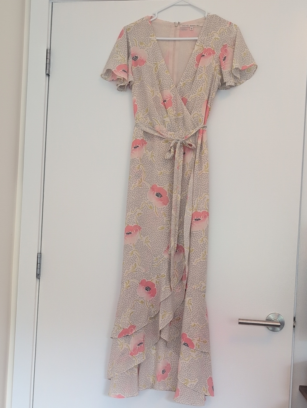 RACHEL Rachel Roy Blush Floral Wrap Maxi Dress